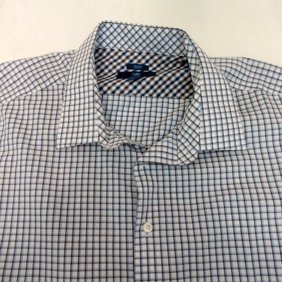 Egara XXL Blue Check Button-Down Shirt - Picture 5 of 5